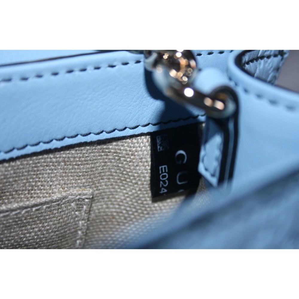 Gucci Guccissima Blue Emily Large Shoulder Bag - Picture 5 of 7